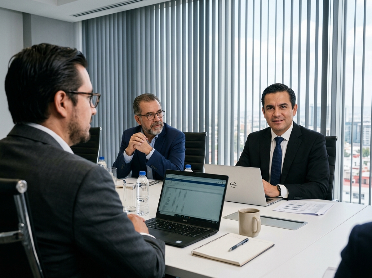 Enrique Hernández en sesión de trabajo ejecutiva con socios de negocio